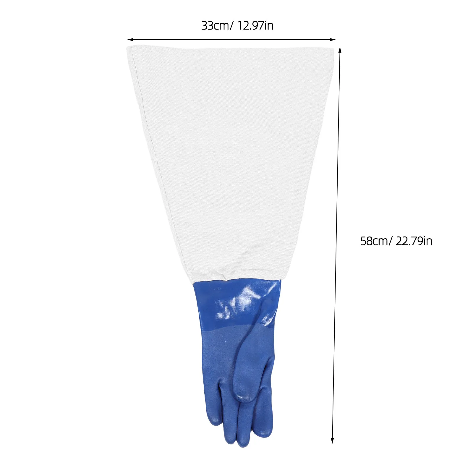Heavy Duty Sandblasting Cabinet Gloves Thickened Abrasion Resistant Rubber Protective Work Gloves for Cleaning Sand Removal