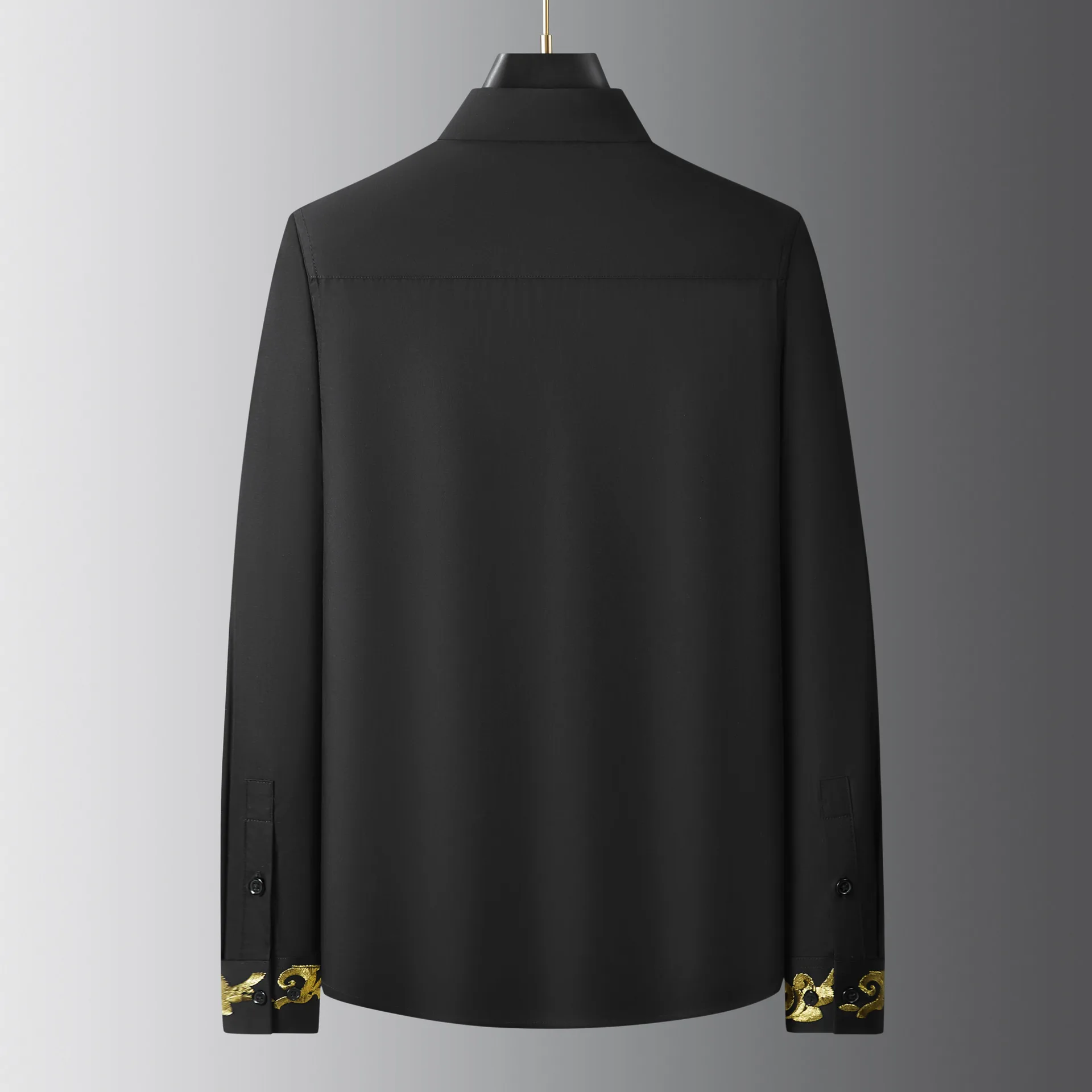 Placket Cuffs Men Long Sleeve Shirt Fashion Spring Autumn
