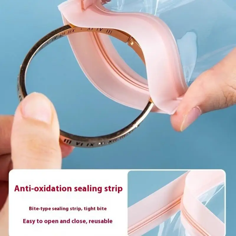 

10Pcs Self Sealing Jewelry Storage Organizer Bag Antioxidant Ring Necklace Bracelet Storage Holder Bag Multifunctional Bag
