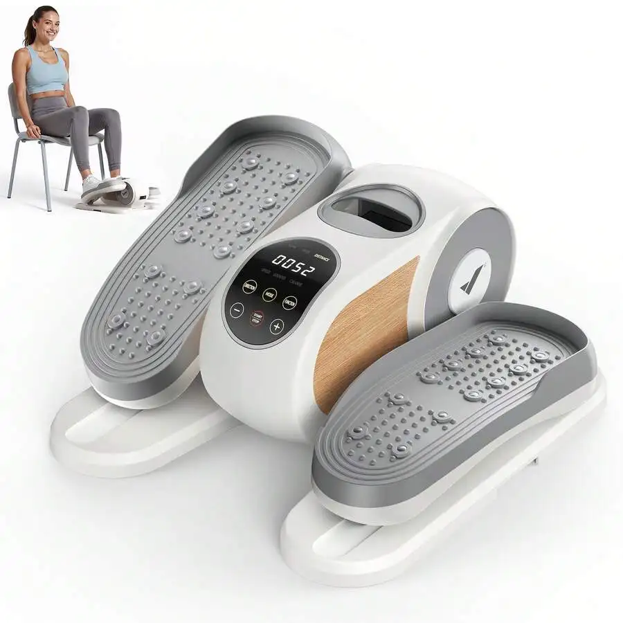 Under Desk Elliptical Machine, Leg Exerciser While Sitting For Seniors With 12-Speeds & Remote Control, Quiet Portable Electric