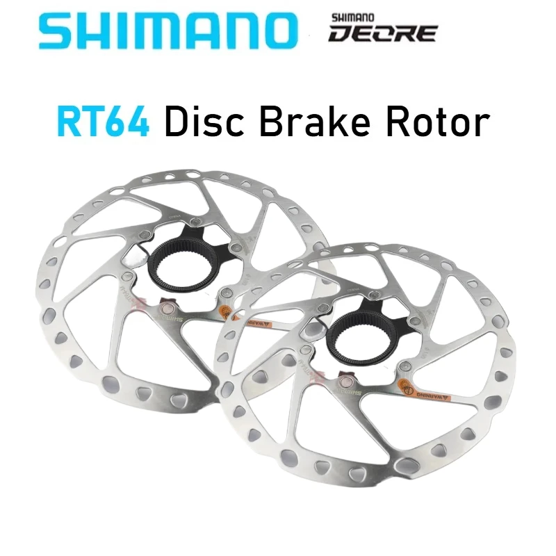 Rotor de Freno de Disco RT64 SHIMANO SM 140/160/180/203MM, Rotor de Freno de Disco con Bloqueo Central RT64 para GRX 10 velocidades, 1 Pieza Original