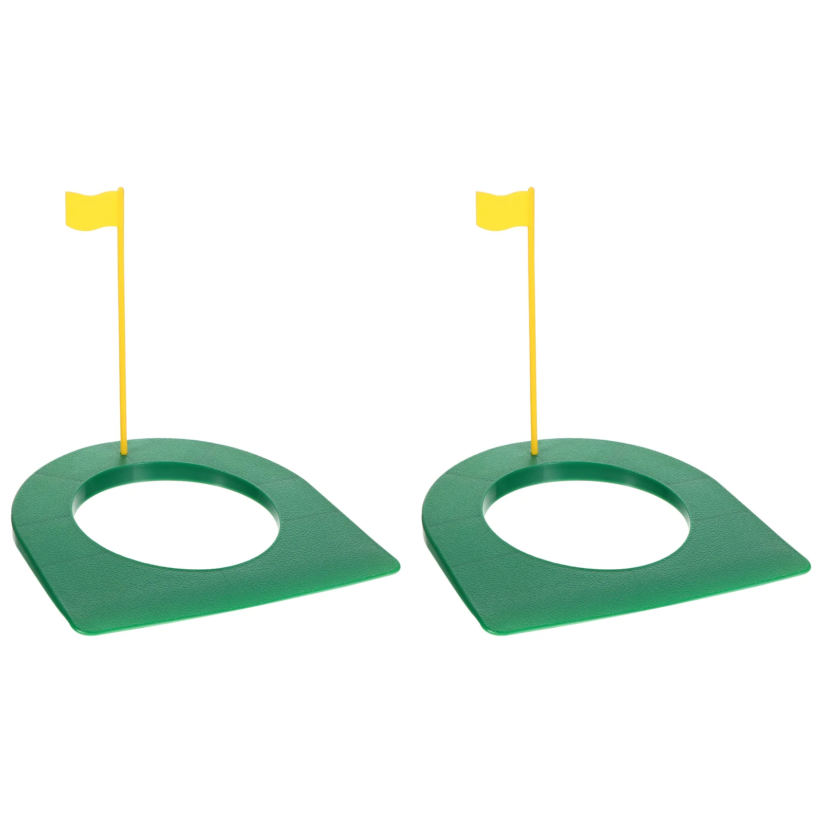 

2pcs Putting Cup With Hole Flag Portable Lightweight Training Aids For Golf Practice Home Office Gym Club Use Plastic Regulation