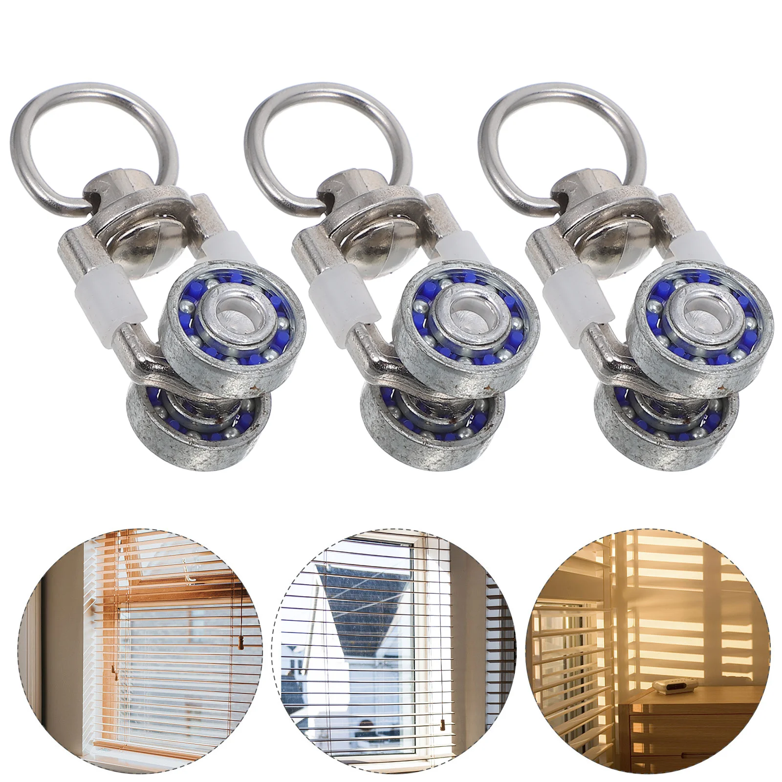 

Curtain Sliding Wheel 5Pcs Metal Rollers for Quiet Track Movement | Easy Install Pulley Gliders & Home Window Fittings