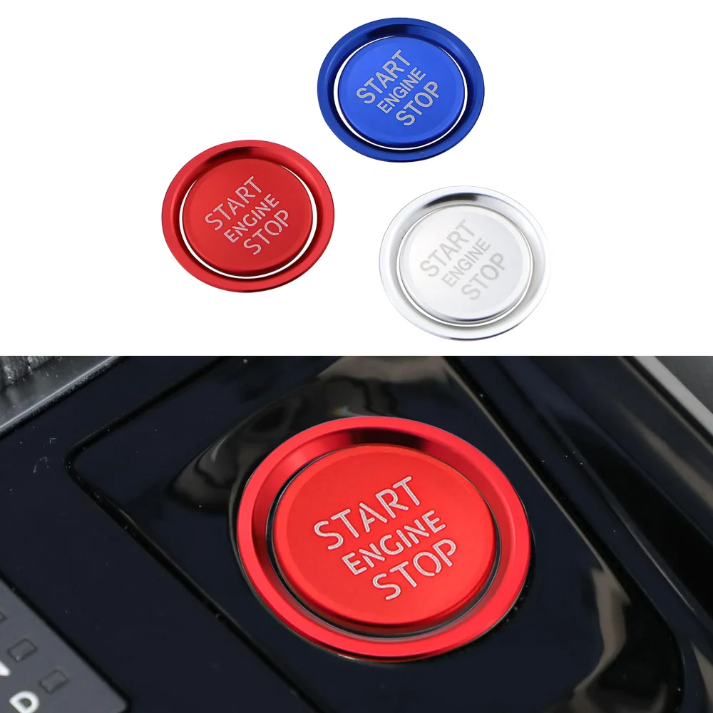 Aluminum Alloy Car Engine Start Stop Ignition Button Ring Cover Sticker for Peugeot 5008 3008 408 508 2008 308 4008 Accessories