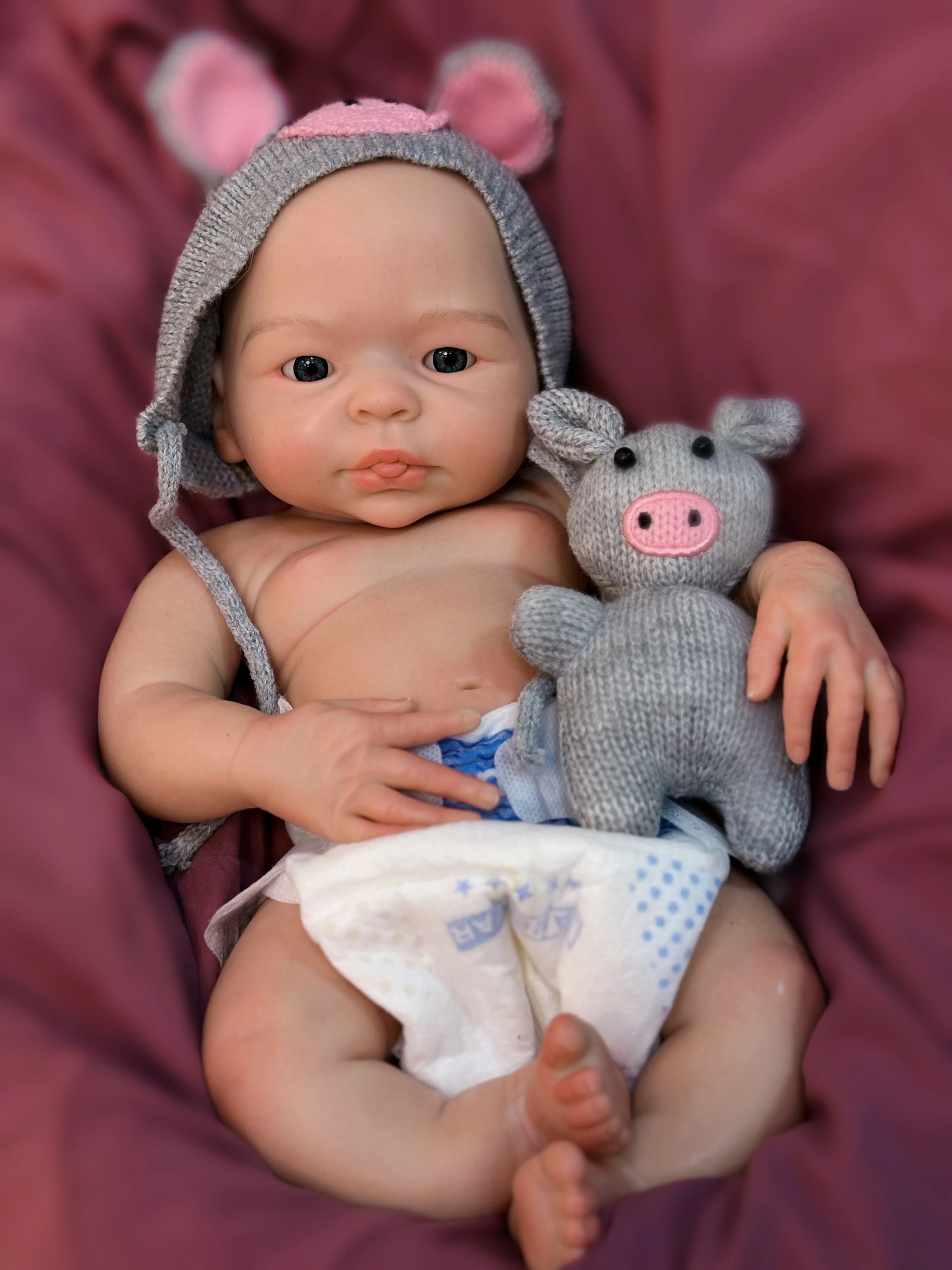 16-17Inch Reborn Doll Silicone Girl Full Body Soft Silicone Realistic Bebe Reborn Doll Toy For Kid's Christmas Gifts Reborn Baby