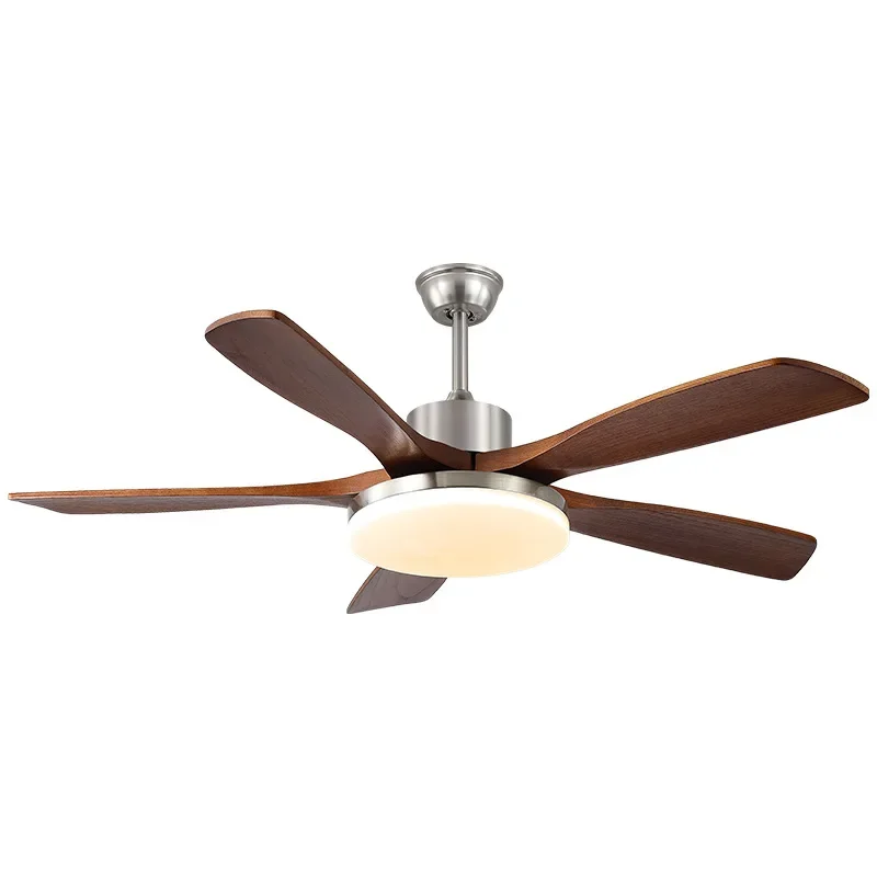 

Walnut fan light Living room eye protection Bedroom light Dining room New Chinese full spectrum dining room Study solid wood fan