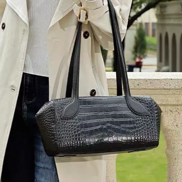 Genuine Cowhide Leather Tote Bag Fashion Shoulder Handbag Large Capacity Soft Cow Leather Bag Versatile Daily Commuter Handbag