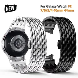 Metal Stainless Steel Band for Samsung Galaxy Watch FE 7 4 5 6 40mm 44 Classic 43mm 47 42 46mm 5pro 45mm No Gaps Quick Fit Strap