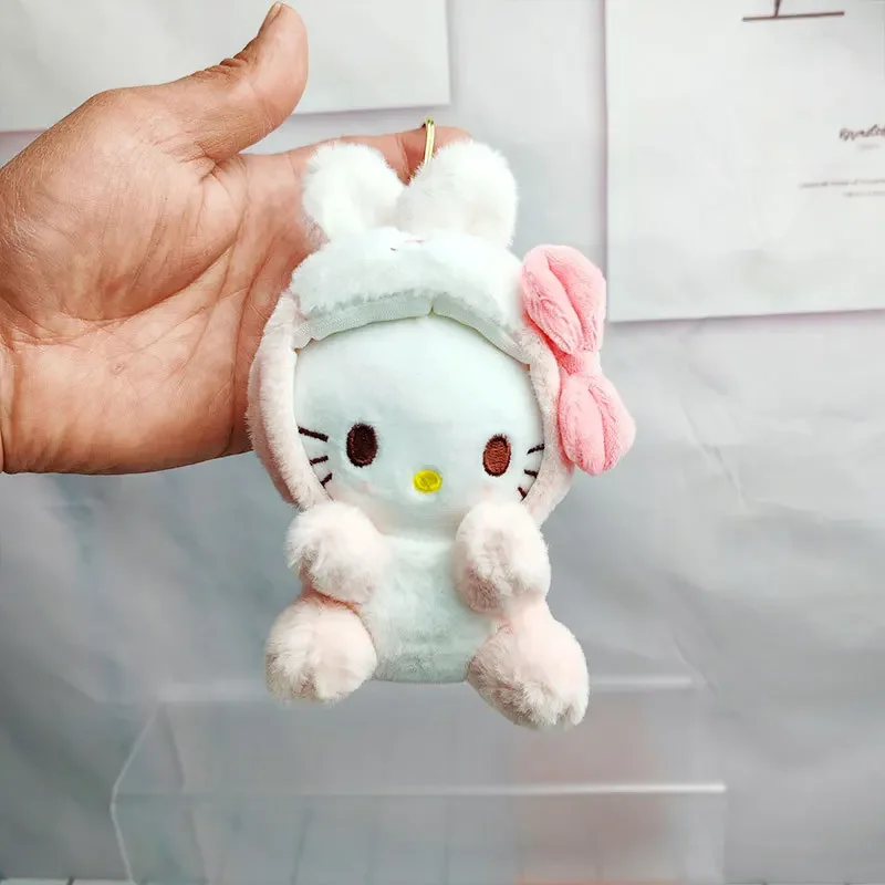 Sanrio Kuromi Pochacco Cross-dressing Rabbbit Doll Brelok Pompompurin Anime Cartoon Plecak Śliczny breloczek Pluszowa zabawka dla dzieci