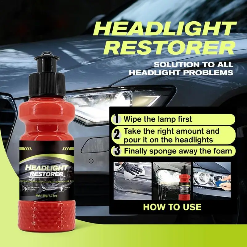 

Headlight Lens Cleaner Renewal Refurbishment Lotion Headlight Cleaner Powerful Automotive Lights Restorer Lens Polishing For