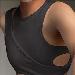 Sexy Streetwear Asymmetrical Tank Top Two Piece Vest Summer Clothes for Women Casual Ribbed Crop Tops
