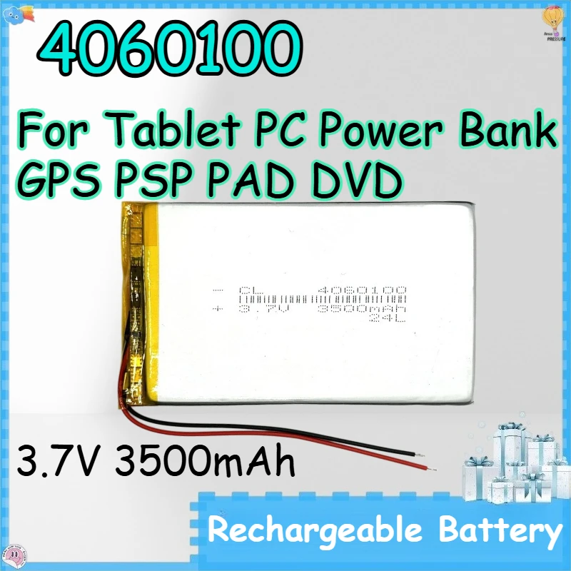 

4060100 3.7V 3500mAh Rechargeable Battery for Tablet PC Power Bank GPS PSP PAD DVD Polymer Battery 4060100