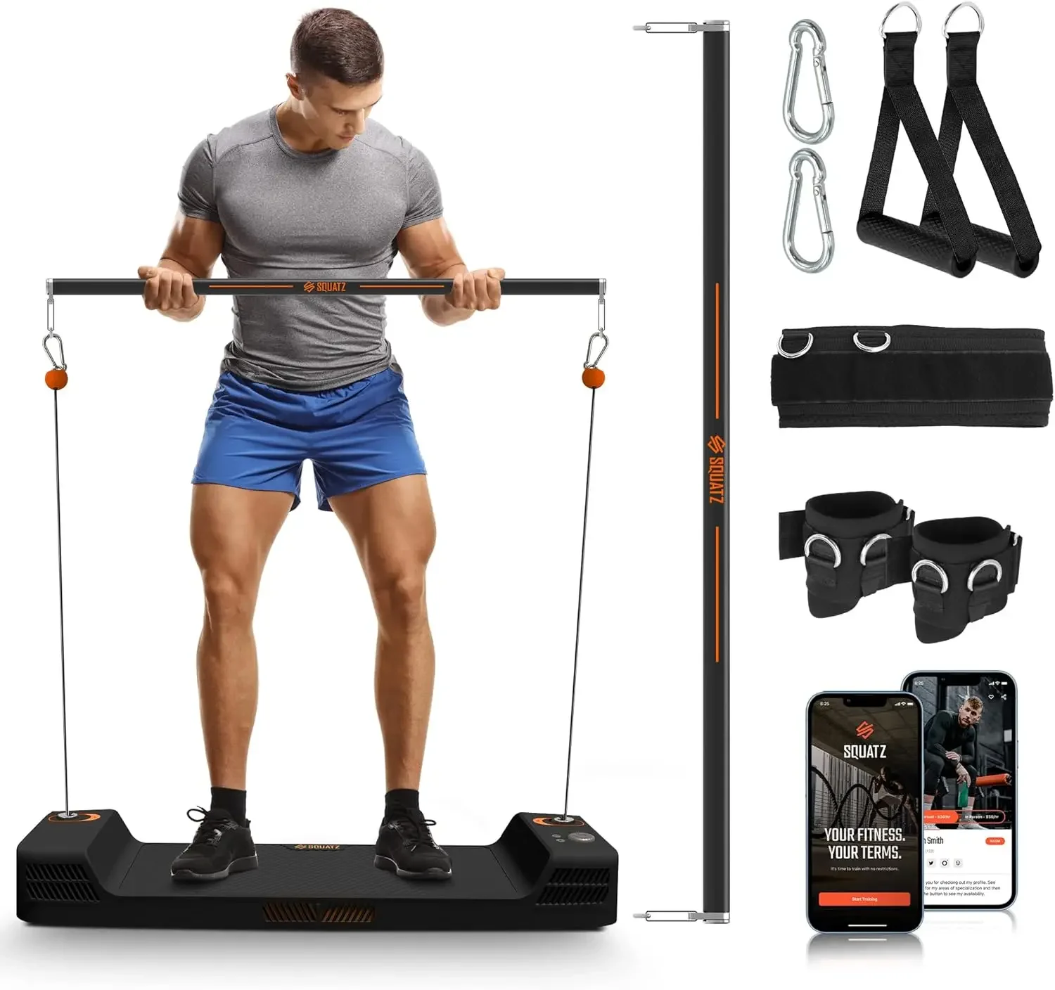 Apollo Board Mini: máquina de cables para gimnasio en casa inteligente con resistencia de 150 lb | Entrenador funcional para entrenamientos de cuerpo completo | Digital Ho