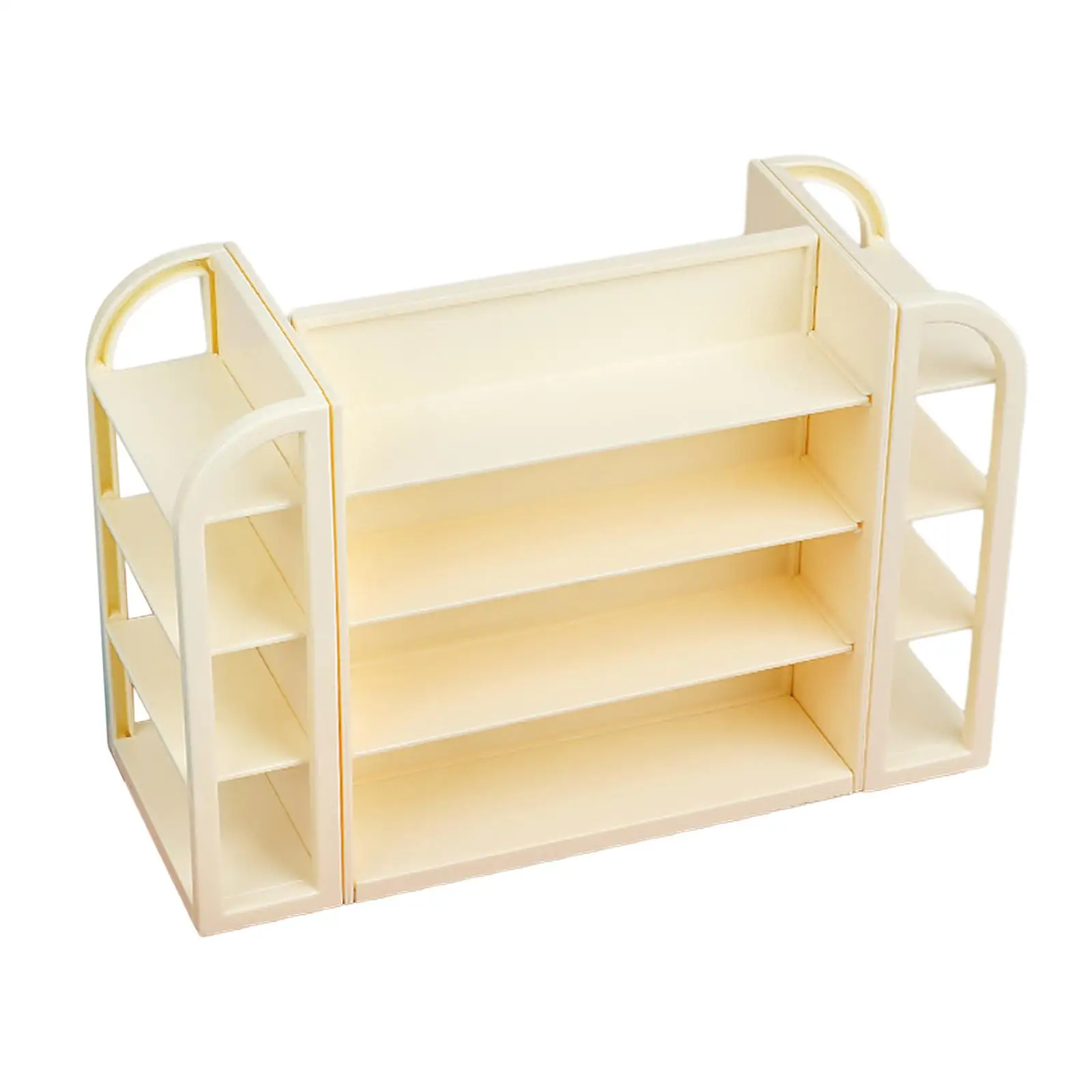 أثاث مصغر لبيت الدمى، أرفف سوبر ماركت مصغرة لبيت الدمى، كاكي #5