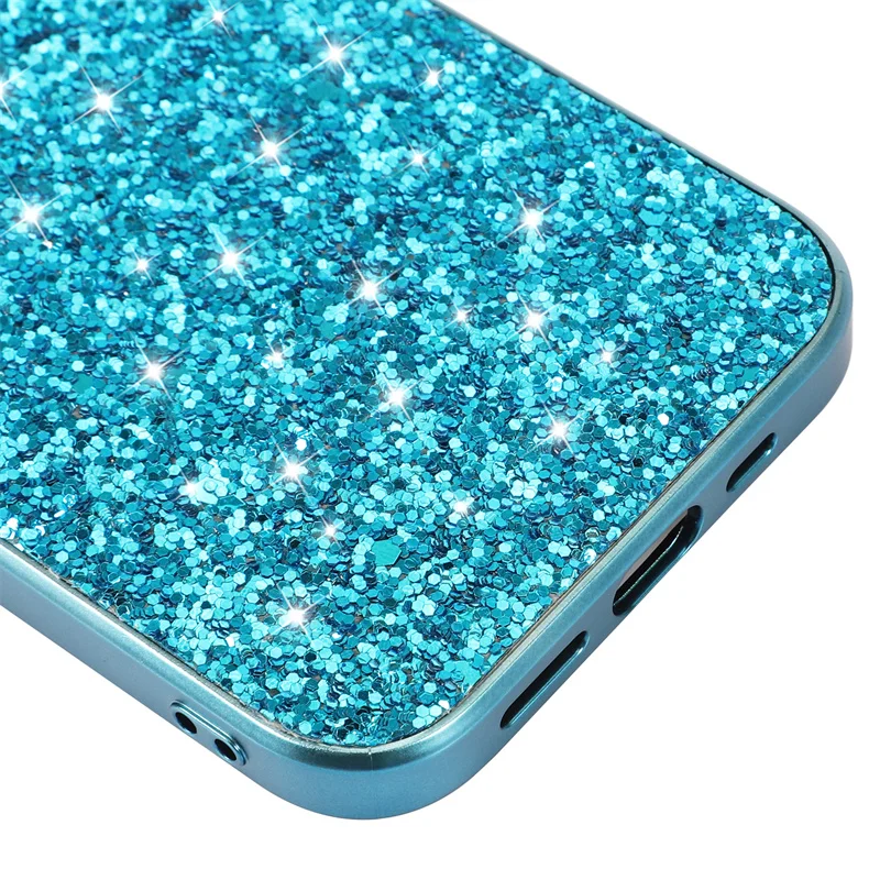 Paillette Bling shining Back Case For iPhone 15 16 14 13 12 11 Pro Max Mini 7 8 Plus XS XR glitter luminous Cover