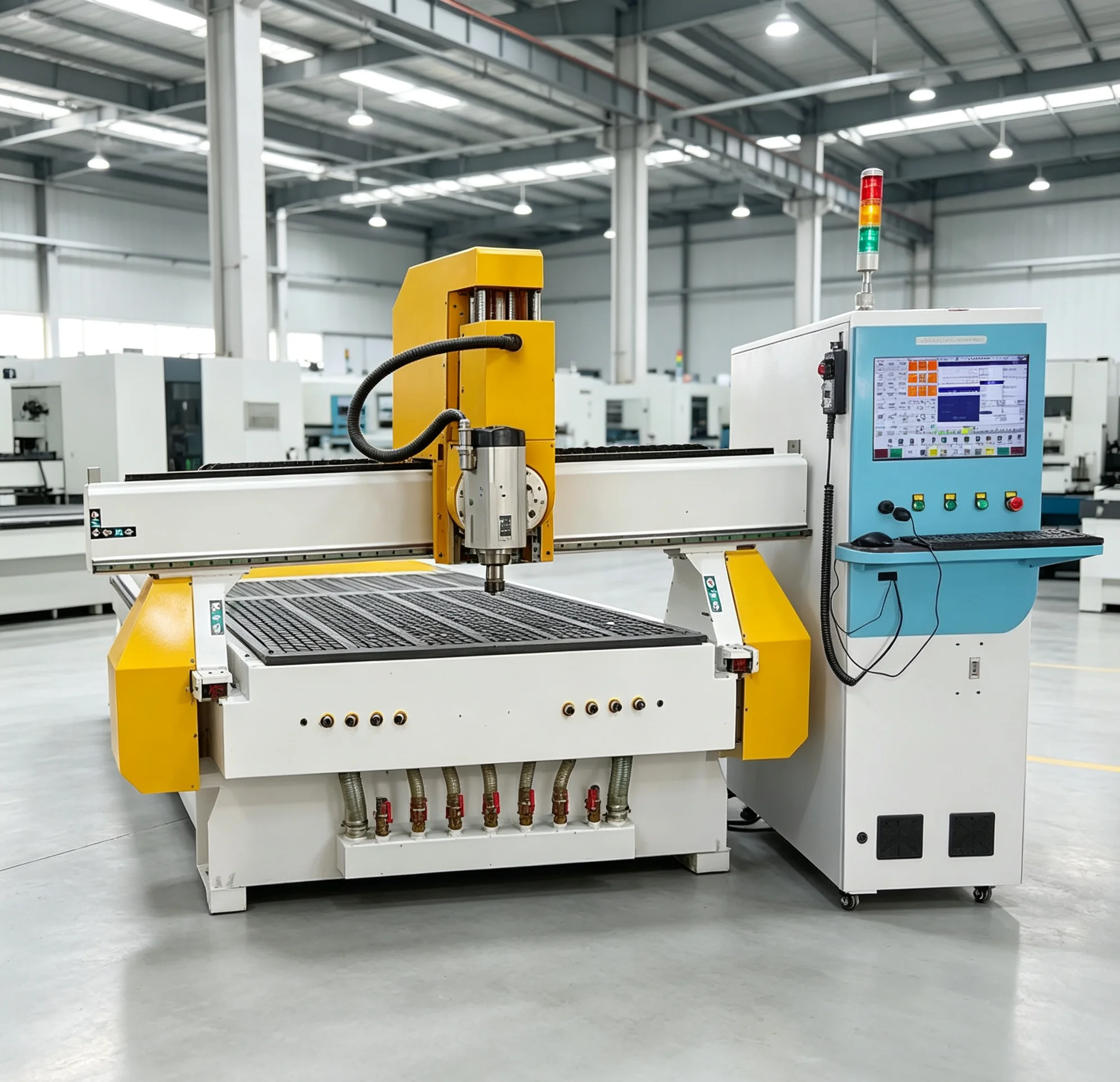 Popular 4 Axis Swing Spindle CNC Wood Router with Servo Motor Wood Door Chair Leg 3D Carving Engraving Machine