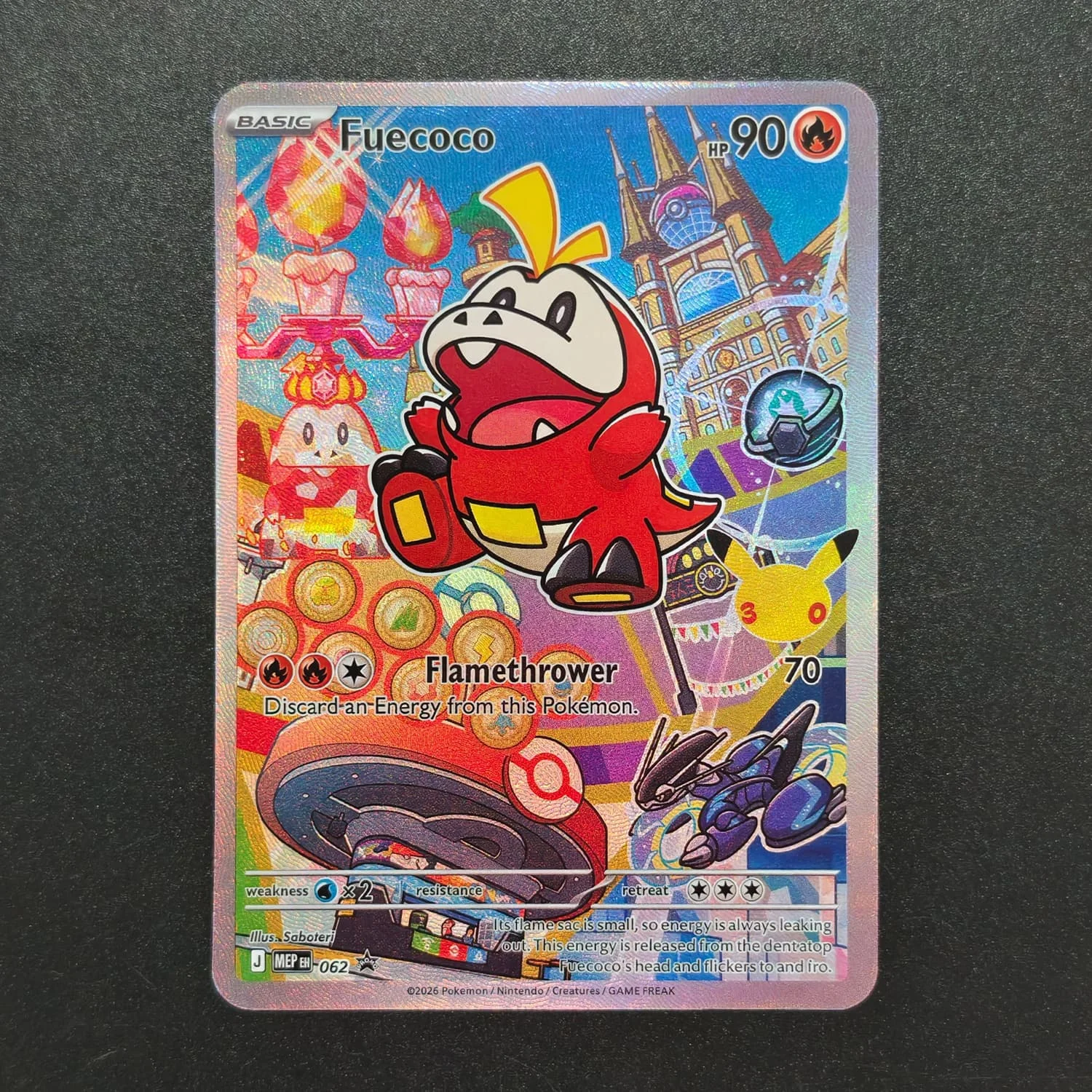 DIY TCG PKM Card English MEP 30th Anniversary First Partner Illustration Collection Series 3 Holo Anime Game Collection Cards
