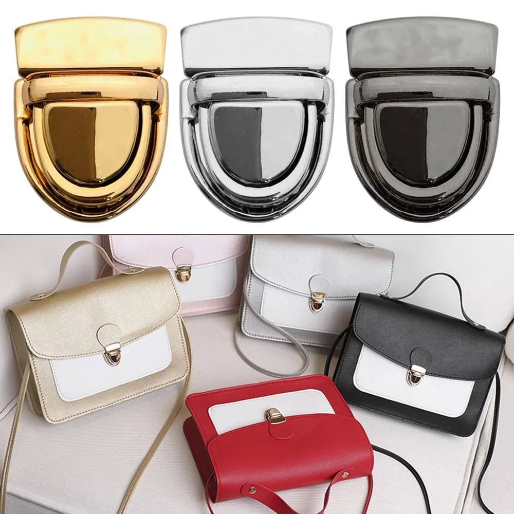 5Pcs DIY Craft Metal Locks Bag Clasp Wallet Fasteners Hardware Catch Buckles Iron Closures Snap Clasps Shoulder Bag