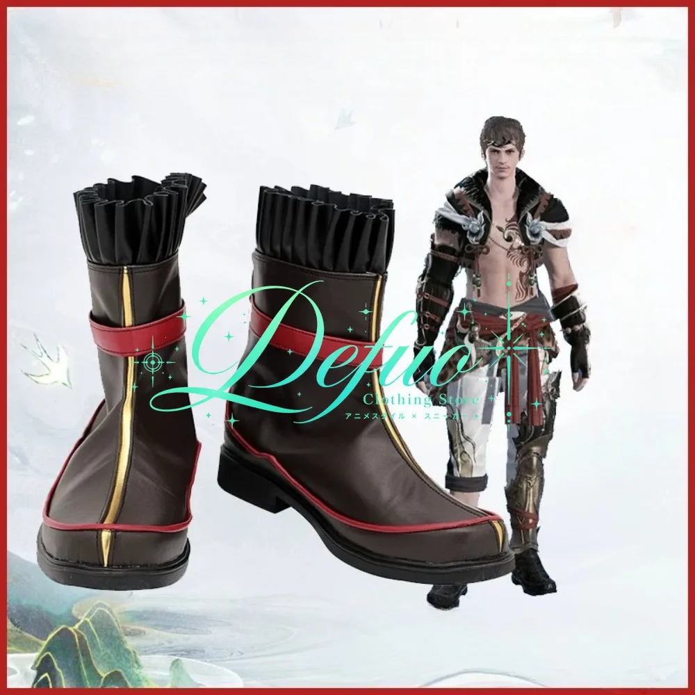 Warrior of Light Cosplay Shoes RPG Game Anime Character Boots Fantasy Footwear for Christmas Convention