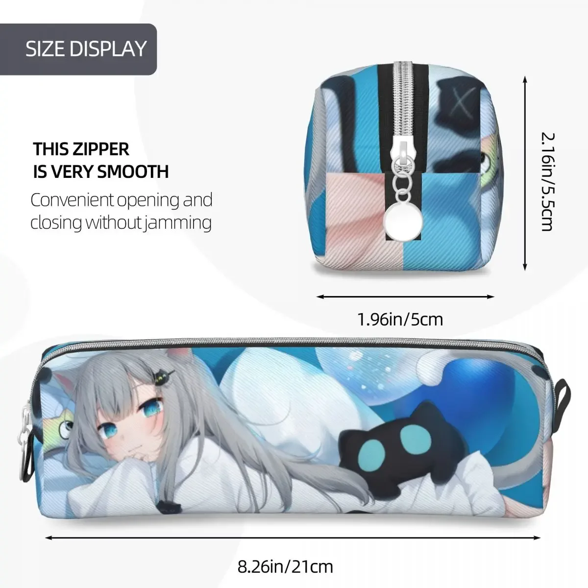 สาวอะนิเมะ Neko Virtual Youtuber แมวดินสอ Pencilcases กล่องปากกาสําหรับนักเรียนดินสอกระเป๋านักเรียนโรงเรียนของขวัญเครื่องเขียน