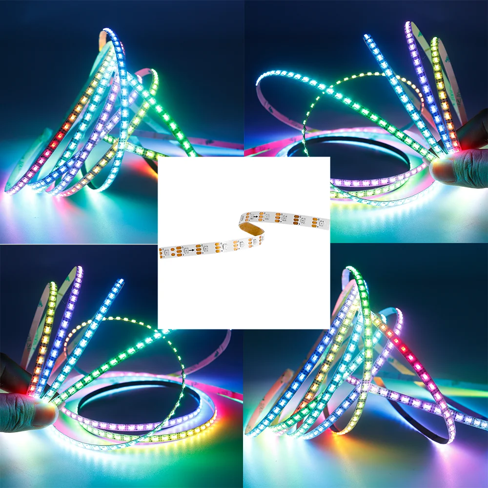 5mm WS2812 2020SMD RGBIC 60/100/120/160/200Leds/m LED strips Full Color WS2812B Individually Addressable Led lights lamp DC5V