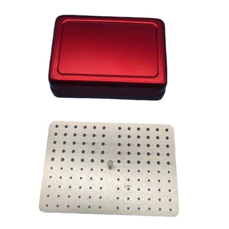 Autoclavabl 180 Holes Dental Burs Holder Endo FG For High Speed And Low Speed Burs Box Metal Disinfection Box