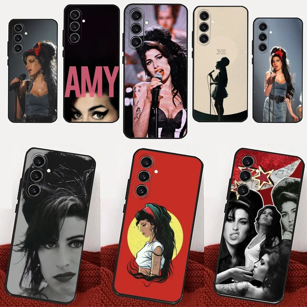 Чехол для телефона Singer Amy Winehouse для Samsung Galaxy A13,21s,22,31,32,52,53,71,80,91, черный мягкий чехол