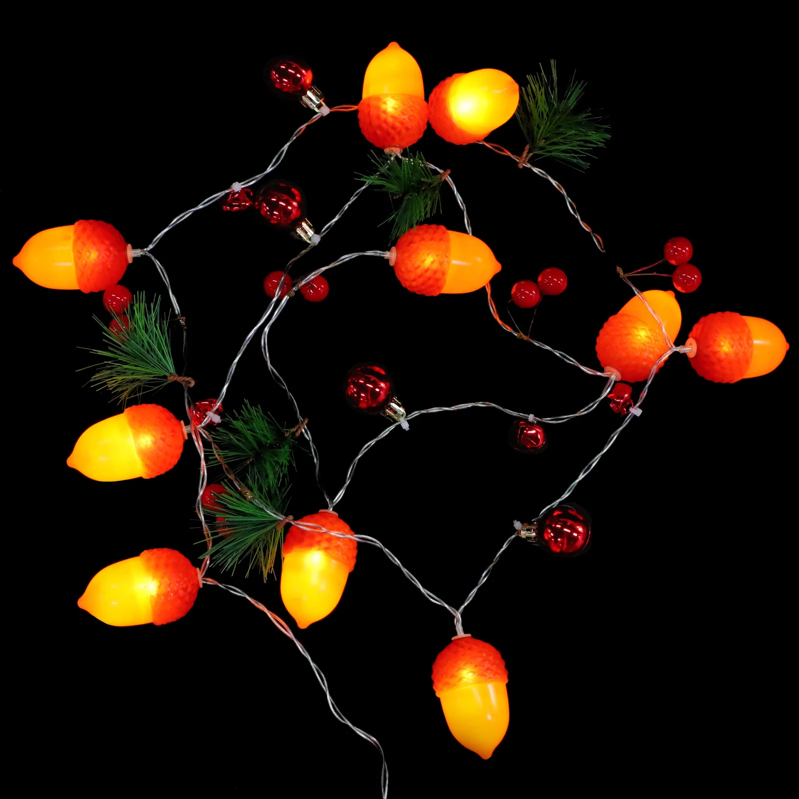 1 قطعة عيد الميلاد ضوء سلسلة الصنوبر مخروط تصميم تعمل مصباح معلق لحديقة عيد الميلاد ديكور حفلة في الهواء الطلق داخلي #5