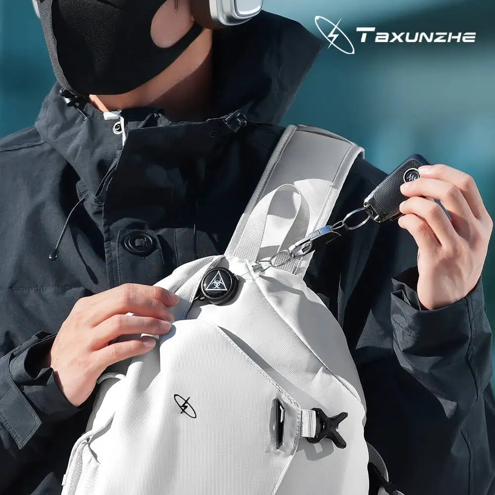 Wear-resistant Oxford cloth multi-function crossbody bag lightweight riding scooter lock waterproof anti theft chest bag