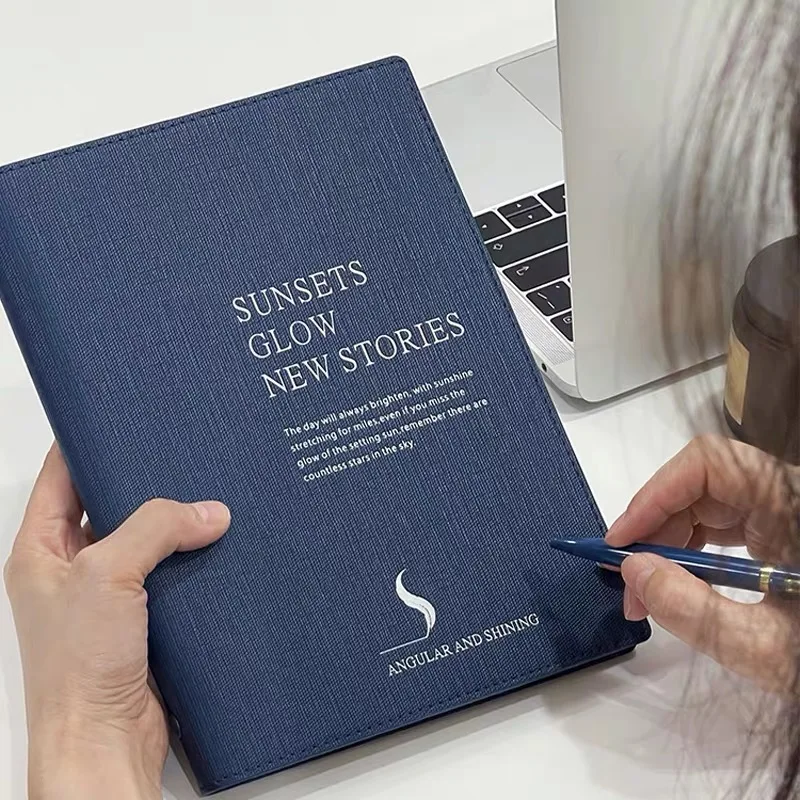

A5 binder Notebook Business Office surface Handboek Work notepad Journal Agenda meeting multifunction Diary Leather Stationery