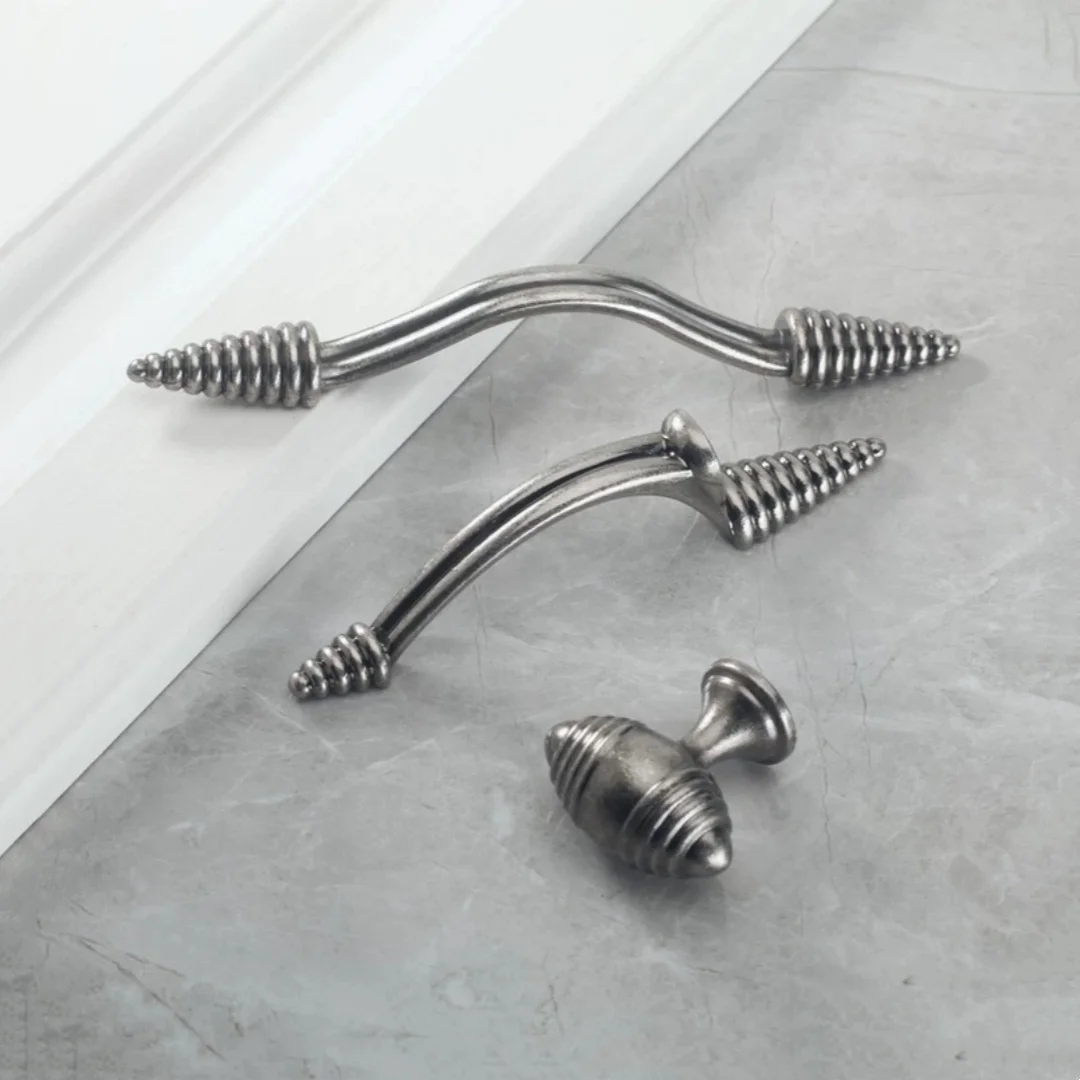 96 128mm European Retro Style Antique Silver Wardrobe Cupboard Kitchen Cabinet Drawer Dresser Handle Knob Pull Solid Zinc Alloy