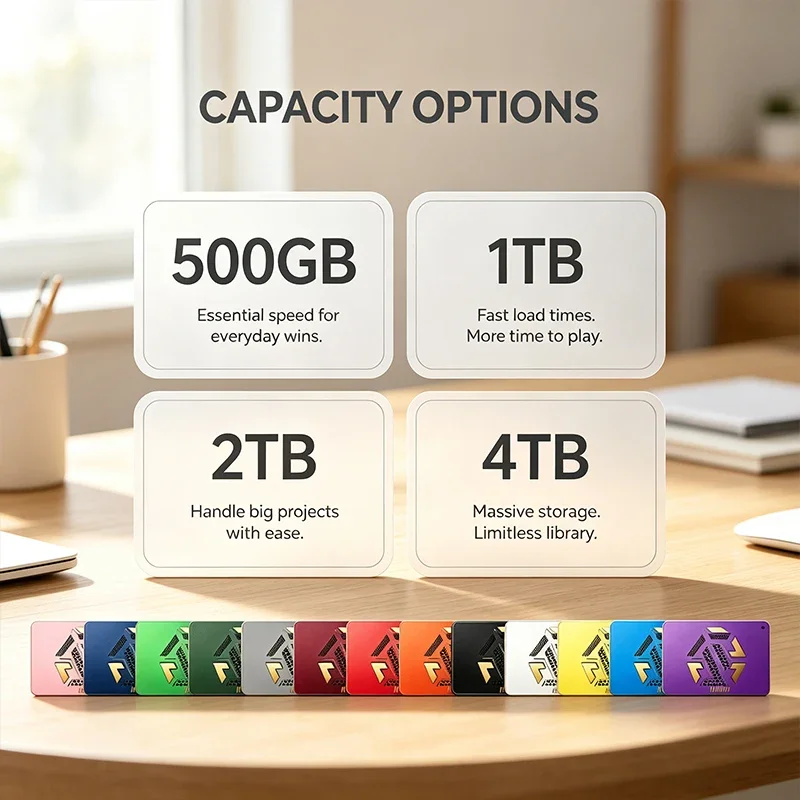 Original Brand+ A3-3 High Speed Portable External Hard Drive Gray / Green / NavyBlue  Storage Disk for Windows Laptop Desktop PC
