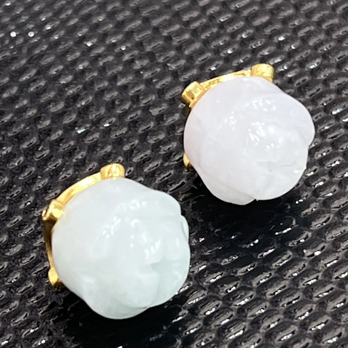 2pcs Natural Stone Charms Through Hole White Jade Pendants for Jewelry Making DIY Necklace Earrings Accessories Gifts 11x11mm