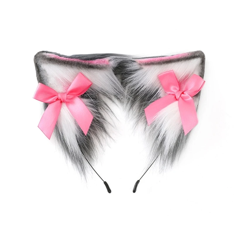 Halloween bandana estudantes transmissão hairband orelhas gato argola cabelo colorido n58f