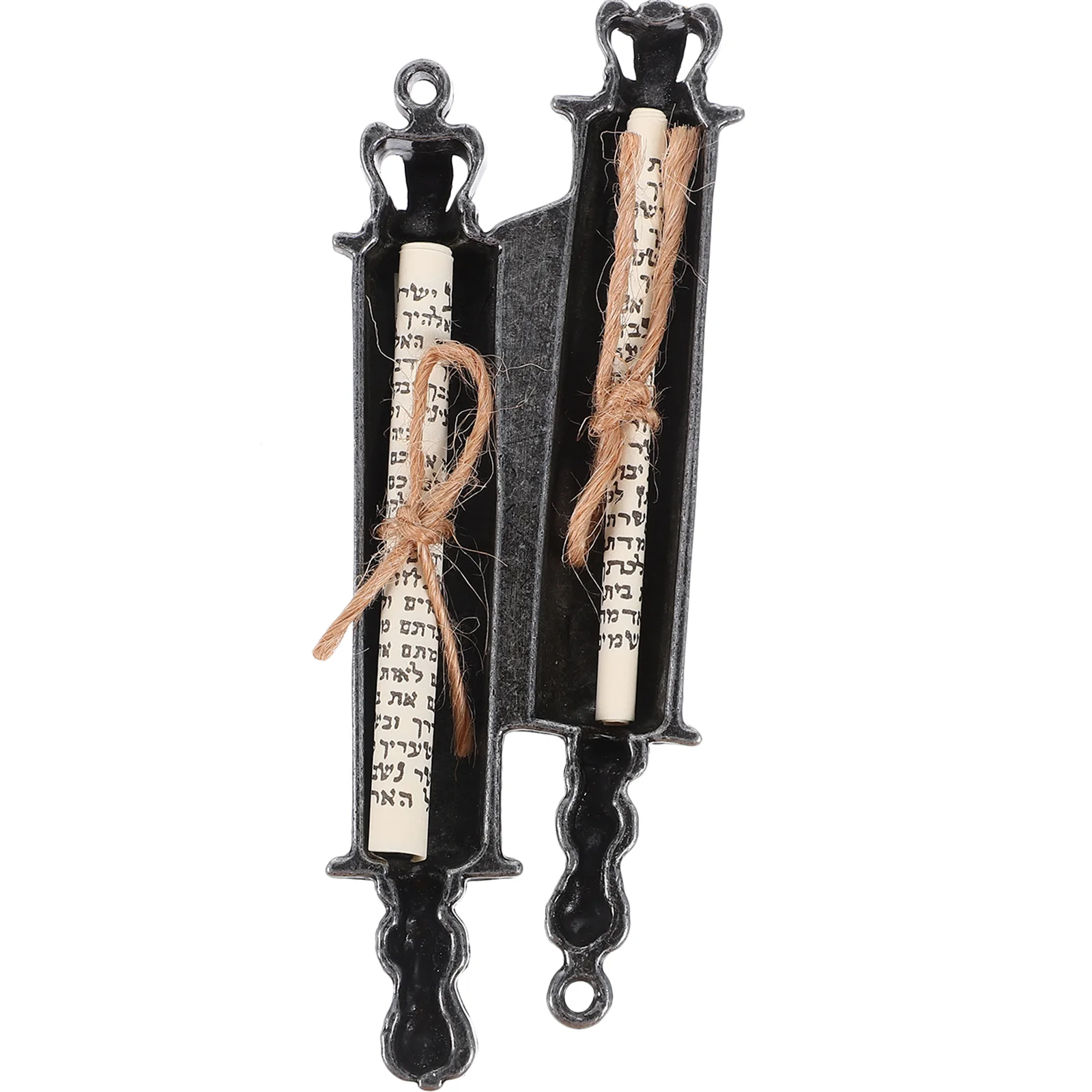 

Gatepost Holy Scroll Mezuzah Adorn Metal Catholic Prayer Decoration Religious Craft Judaica Statue