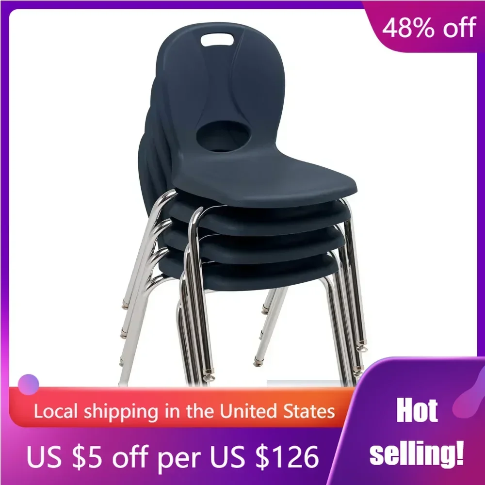 Structure Series School Chair 18" Seat Height Navy Chairs Children's Furniture Commercial·