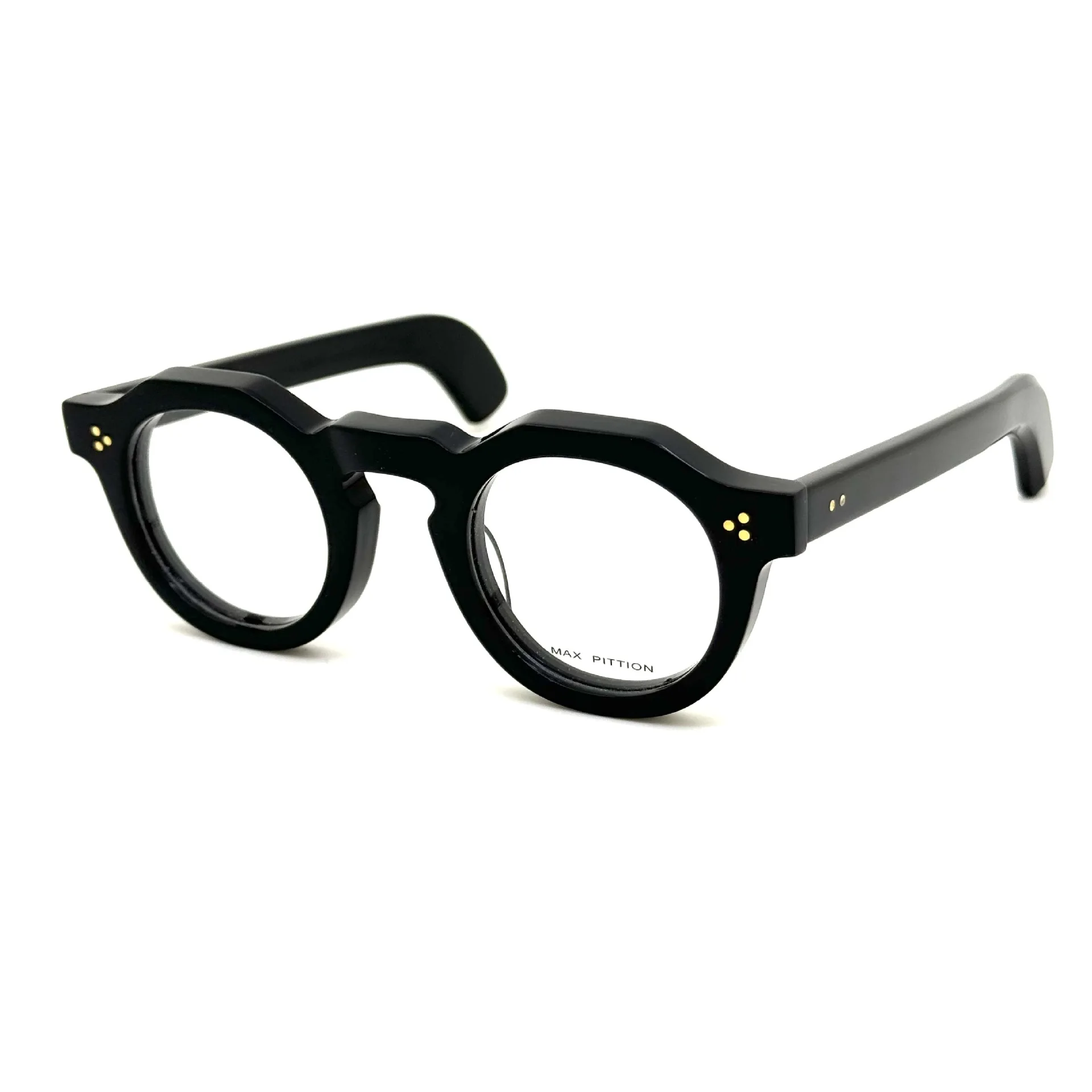 

MAX Hand Made Italy Super-Thick Acetate Men Women Vintage Retro PITTION004 Spectacle Frame Prescription Lens