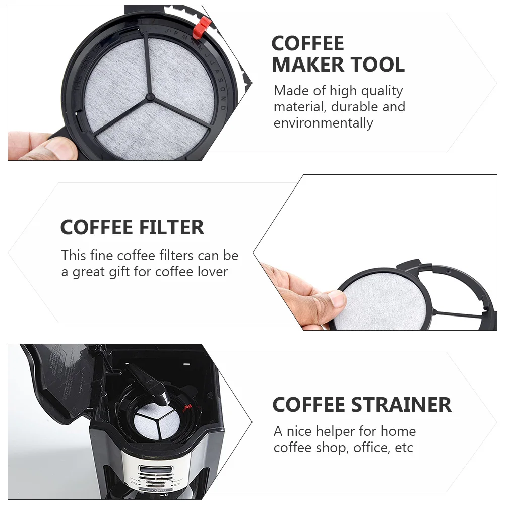

6pcs Coffee Water Filter Reusable Strainer Activated Carbon Pot Activated Strainer for Home Office Cafe