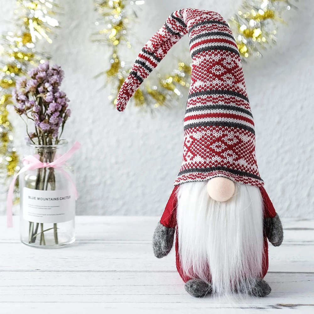 Nordic Winter Gnome Handmake Christmas Decor Nomes Decorations Christmas Plush Gnomes Christmas Faceless Doll Elf