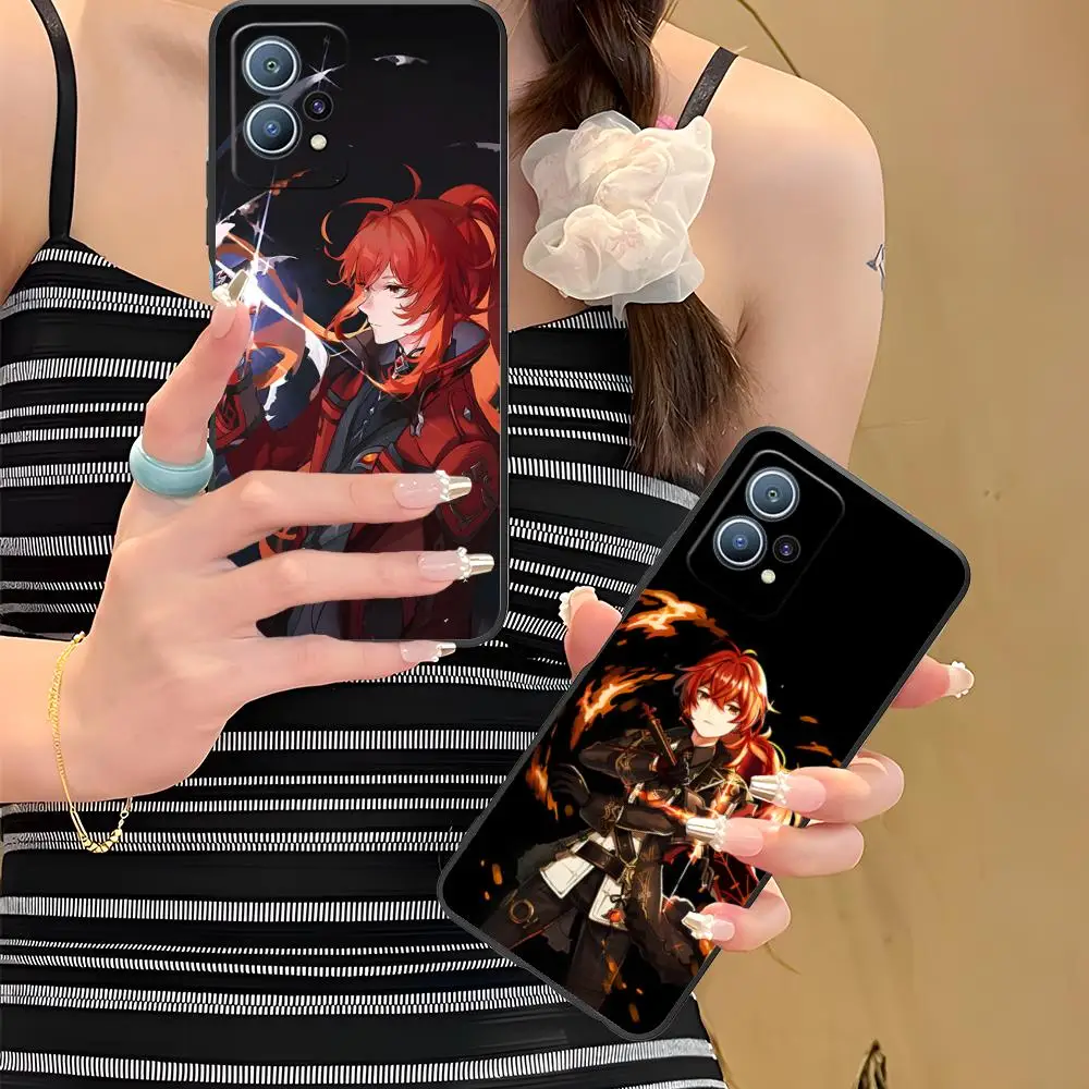 

Game GI Diluc Mobile Phone Case for Huawei P60 P50 P40 P30 P20 P10 P9 P8 Pro Lite Plus Colorful Printing Cover Luxury Pretty