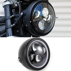 6.5 inch LED Motorcycle Headlight HeadLamp Halo DRL Universal For Honda Steed GN125 keeway k Super light 125 Suzuki Intruder 800