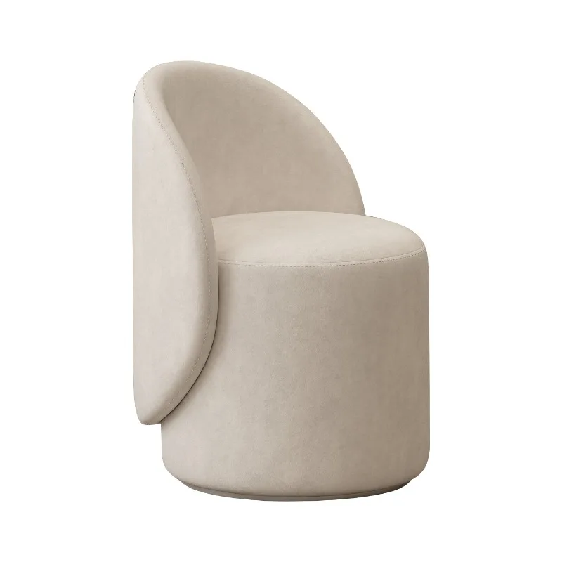 

Rotatable makeup stool bedroom dresser living room balcony leisure chair simple light luxury leather manicure chair