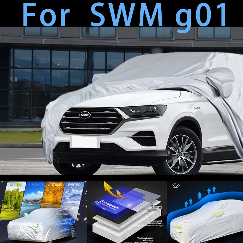 

For SWM g01 Outdoor Protection Full Car Covers Snow Cover Sunshade Waterproof Dustproof Exterior Car cover protection