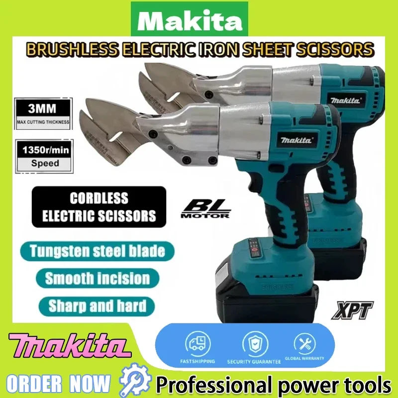 

Makita Cordless Brushless Electric Scissors 20V Rechargeable Cutting Tools for Metal Sheet Iron Work Shear Fit
