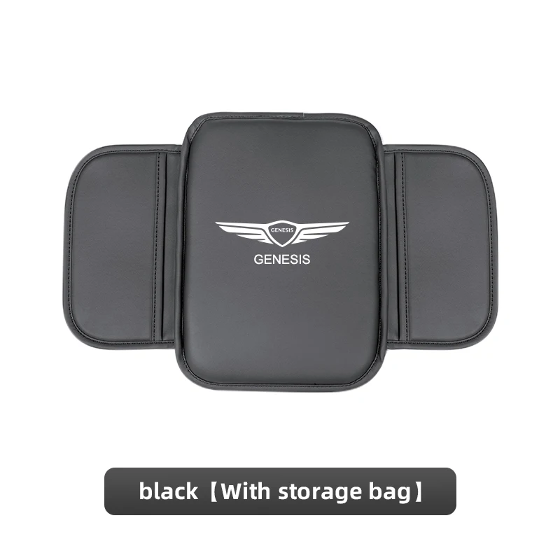 Genesis Car Armrest Box Pad Center Console Arm Rest Waterproof Armrest Protector Cover Elbow Rest Cushion with Storage Pocket