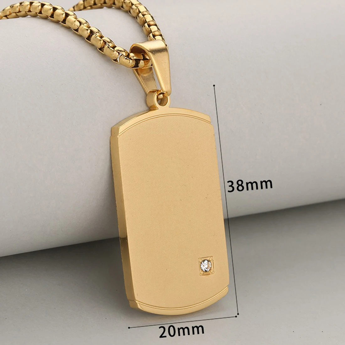 Kalung Liontin Dog Tag Kristal - Mens Dog Tag Necklace ulasan dan harga