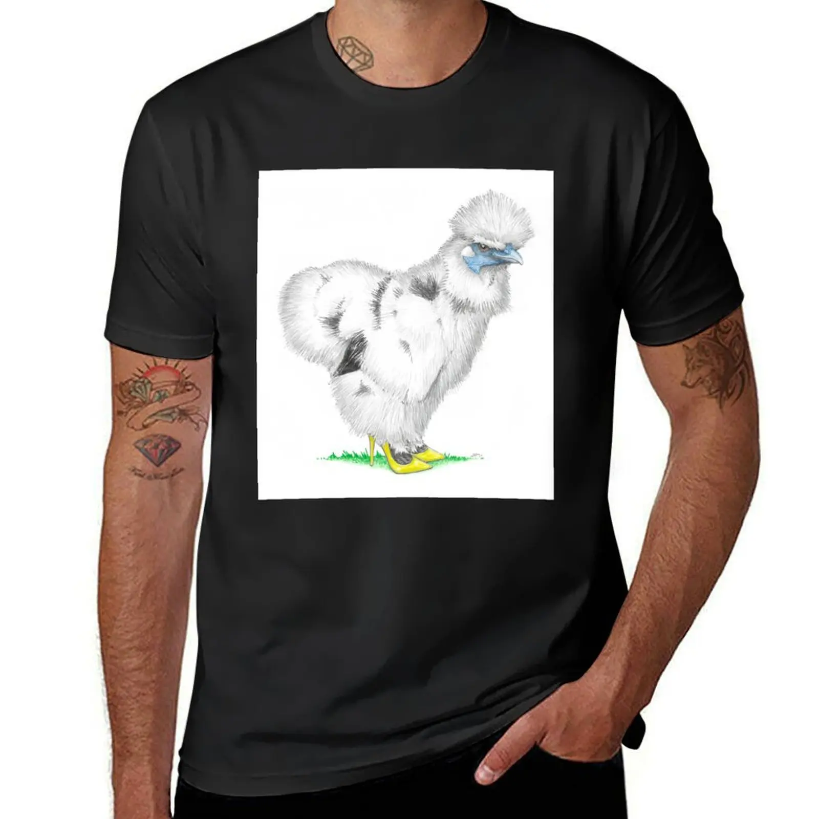 Silkie in High Heels T-Shirt Aesthetic clothing tees plain sweat tshirts for men