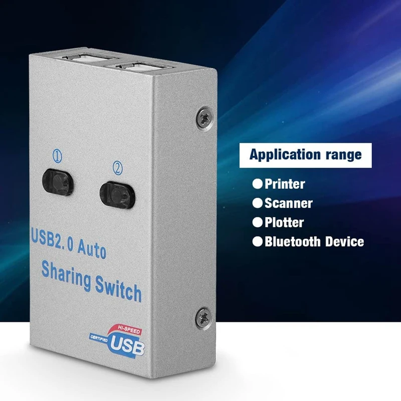Hot TTKK FJGEAR USB Auto Sharing Switch 2 Port USB2.0 Switcher HUB Selector Adapter For Printer Computer Scanner Keyboard