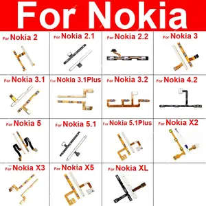 Bilashmart VolumePower Side Button Nokia 1 2 2.1 2.2 3 3.1 3.2 4.2 5 5.1 X2 X3 X5 XL Plus On/Off Power Volume Control Flex Cable Parts