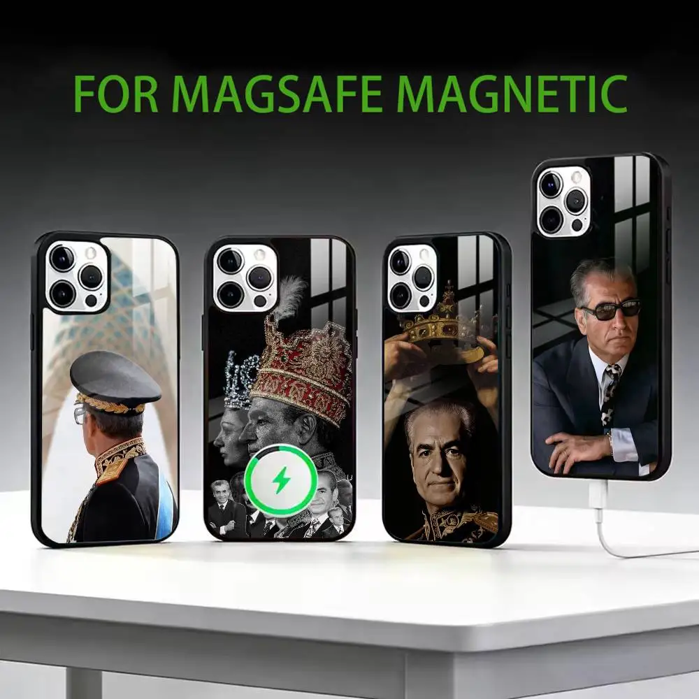 

m-Mohammad Reza Pahlavi Phone Case For iPhone17,16,15,14,13,12,11 Plus,Pro Max Magnetic For Magsafe Wireless Charging